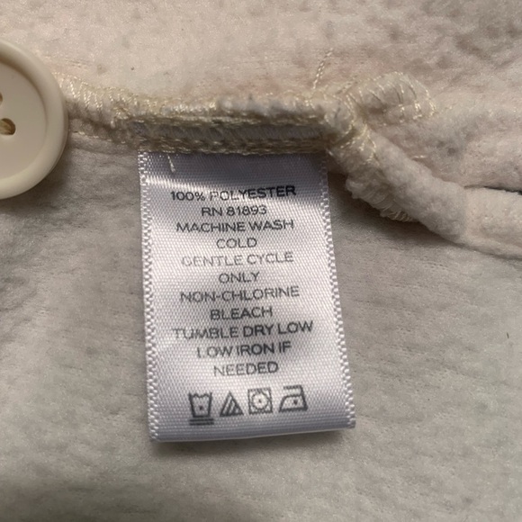 Denim & Co. cream fleece long jacket, size XXS - Picture 5 of 7